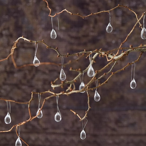 Anthropologie Raindrop Glass Ornaments - Picture 2 of 6